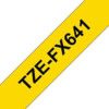 Black on Yellow Flexible ID Labelling Tape, 18mm x 8M, TZEFX641 thumbnail-0