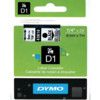 DYMO D1 TAPE 6mm BLACK ON CLEAR 43610 thumbnail-1