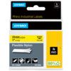 40913 D1 9MM X 7M BLACK ON WHITE TAPE (BX-10) thumbnail-0