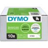 DYMO D1 TAPES BLACK ON WHITE 12mmx 7M (PK-10) thumbnail-0