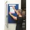 NOTICE BOARD SHOW CASE BLUE ALUM. TRIM 1200x900mm thumbnail-0