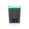 GREEN PEDAL BIN WITH COLOURED LID - 30L thumbnail-0