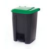 GREEN PEDAL BIN WITH COLOURED LID - 50L thumbnail-0