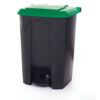 GREEN PEDAL BIN WITH COLOURED LID - 80L thumbnail-0