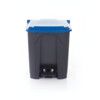 BLUE PEDAL BIN WITH COLOURED LID - 30L thumbnail-0