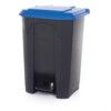 BLUE PEDAL BIN WITH COLOURED LID - 80L thumbnail-0