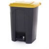 YELLOW  PEDAL BIN WITH COLOURED LID - 80L thumbnail-0