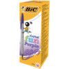 Cristal Fun Series, Ballpoint Pen, Purple, Medium Tip Size, 0.6mm Line Width, Pack of 20 thumbnail-0