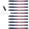 e-1800, Fineliner Pen, Black, Non-Retractable, 0.1mm,  10 Pack thumbnail-1