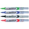 Maxiflo, Whiteboard Marker, Assorted, Broad, Bullet, Non-Retractable, 4 Pack thumbnail-0