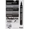 N50, Permanent Marker Pen, Black, Medium, Bullet, Non-Retractable, 12 Pack thumbnail-2