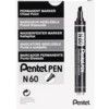 N60, Permanent Marker Pen, Black, Broad, Chisel, Non-Retractable, 12 Pack thumbnail-2