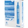 N60, Permanent Marker Pen, Blue, Broad, Chisel, Non-Retractable, 12 Pack thumbnail-1