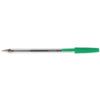 Ballpoint Pen, Green, Medium Tip Size, 1mm Line Width, Pack of 20 thumbnail-0