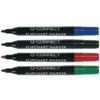 Flipchart Marker, Assorted Colours, Broad Tip Size, Bullet Nib, Pack of 4 thumbnail-0