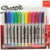 Permanent Marker Pen, Assorted, Extra Fine, Bullet, Non-Retractable, 12 Pack thumbnail-1