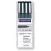 308, Fineliner Pen, Black, Non-Retractable, Fine, 0.1mm Line Width, Non-Refillable, 4 Pack thumbnail-0