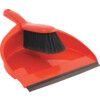 Red Plastic Dustpan & Stiff Brush Set thumbnail-0