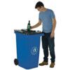 LWB12BHY Bottle Hole Blue Wheelie Bin - 120 Litre thumbnail-0