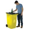 LWB24BHY Bottle Hole Yellow Wheelie Bin - 240 Litre thumbnail-0