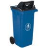 LWB24PFY Push Flap Blue Wheelie Bin - 240 Litre thumbnail-0