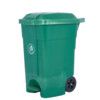 70 Litre Wheeled Pedal Bin - LWB70Y - Green thumbnail-0