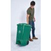 70 Litre Wheeled Pedal Bin - LWB70Y - Green thumbnail-1