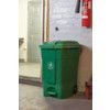 70 Litre Wheeled Pedal Bin - LWB70Y - Green thumbnail-3