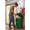 70 Litre Wheeled Pedal Bin - LWB70Y - Green thumbnail-4