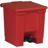 30lt Rubbermaid Legacy Step-On Bin Red thumbnail-0