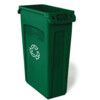 Rubbermaid Vented Slim Jim Recycle Bin - 87Lt Green thumbnail-0