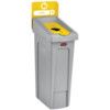 Slim Jim Recycling Station Stream/Bin Bottles/Cans Lid Yellow thumbnail-0