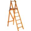 3-Tread, Folding Step Ladder, 1.24m, Timber, Brown thumbnail-0