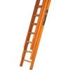 3-7.7m, Timber, Triple Section Extension Ladder,  BS 1129 Class 1 thumbnail-0