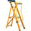 9-Tread, Folding Step Ladder, 2.19m, Glass Fibre, Yellow thumbnail-0