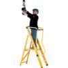 11-Tread, Folding Step Ladder, 2.69m, Glass Fibre, Yellow thumbnail-1