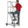 Platform Step Ladder, 7-Tread, 0.75m Height, Grey thumbnail-0