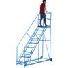 7-Tread,  Platform Step Ladder, 0.75m, Blue thumbnail-3