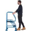 Ladder Work Platform, 2-Tread, 0.545m Height, Blue thumbnail-3