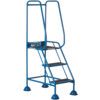 Ladder Work Platform, 3-Tread, 0.77m Height, Blue thumbnail-0