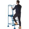 Ladder Work Platform, 3-Tread, 0.77m Height, Blue thumbnail-3