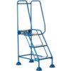 Ladder Work Platform, 3-Tread, 0.77m Height, Blue thumbnail-0