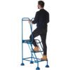 Ladder Work Platform, 3-Tread, 0.77m Height, Blue thumbnail-4