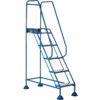 Ladder Work Platform, 5-Tread, 1.29m Height, Blue thumbnail-0