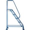 Ladder Work Platform, 5-Tread, 1.29m Height, Blue thumbnail-1