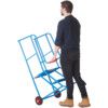 2-Wide Tread,  Step Platform, 0.4m, Anti-slip, Knuckle Gripped Handles, Blue thumbnail-4