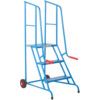 3-Wide Tread,  Step Platform, 0.4m, Anti-slip, Knuckle Gripped Handles, Blue thumbnail-0