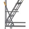 4-Wide Tread,  Warehouse Ladder, 1m, Non-Slip, Handrails, Mobile Grey thumbnail-2