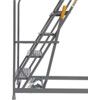 10-Wide Tread,  Warehouse Ladder, 2.5m, Non-Slip, Handrails, Mobile Grey thumbnail-3