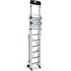 7-Tread, Folding Ladder Working Platform, 1.88m, Aluminium, Non-Slip, Guardgate, Mobile thumbnail-1